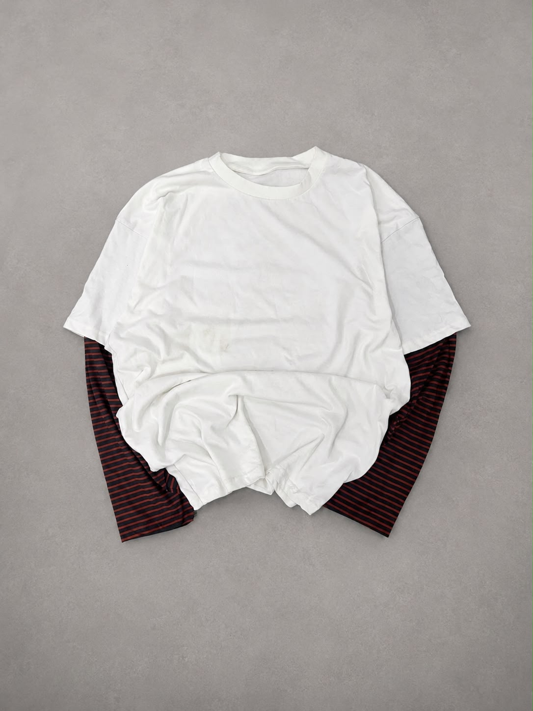 Men's White Layered full Sleeve T-Shirt Secondary image