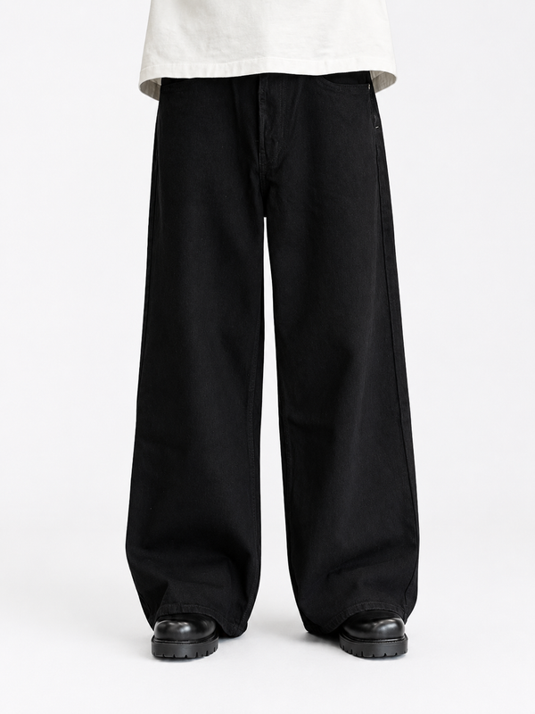 Men's Black Wide Leg Baggy Jeans
