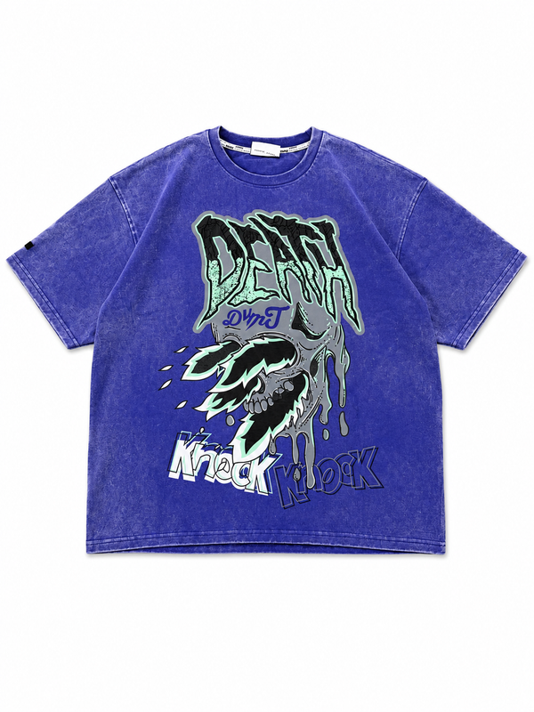 Oversized washed Purple Graphic T-Shirt