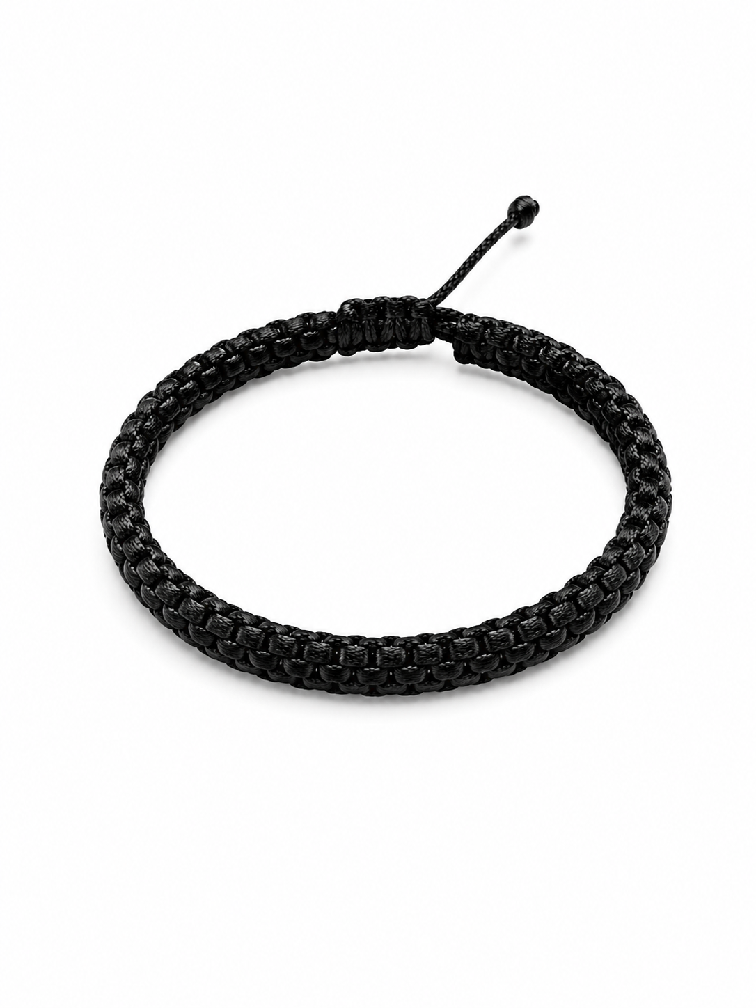 Men’s Black Braided Macramé Bracelet Main image
