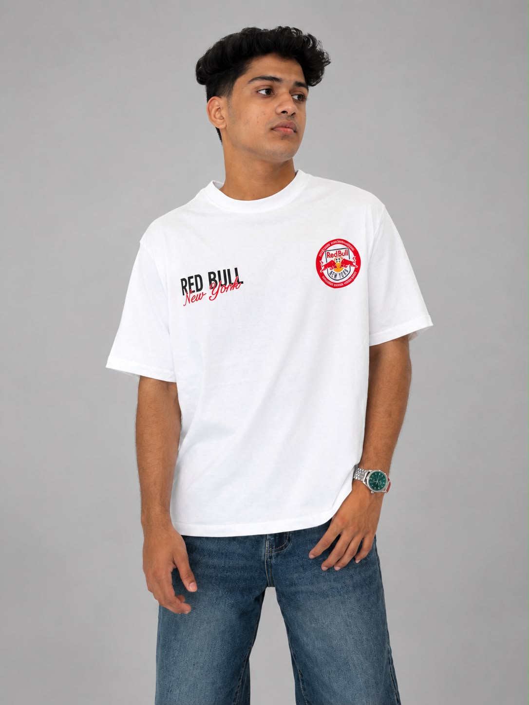 Men's White Red Bull New York Graphic T-Shirt Secondary image