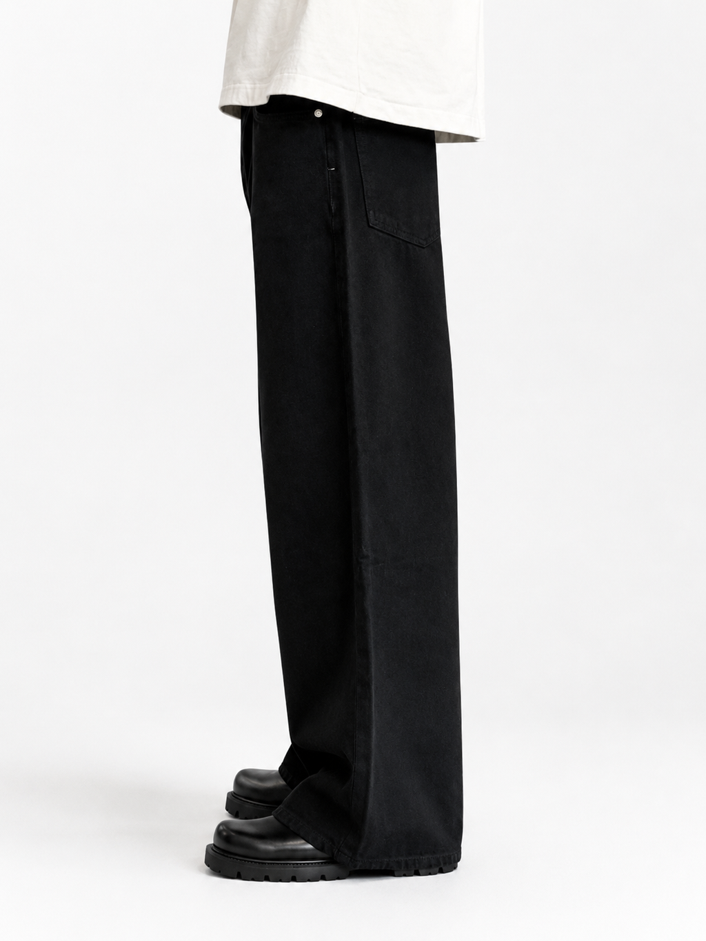 Men's Black Wide Leg Baggy Jeans