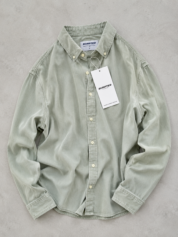 Scripted Premium Solid Oxford Shirt for Men