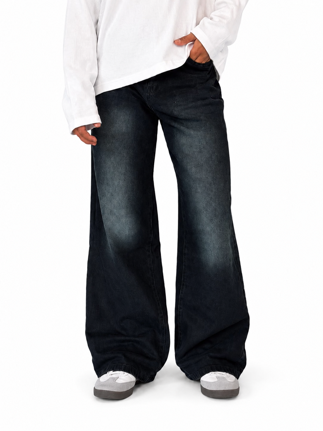 Premium Wide Leg Denim Pants