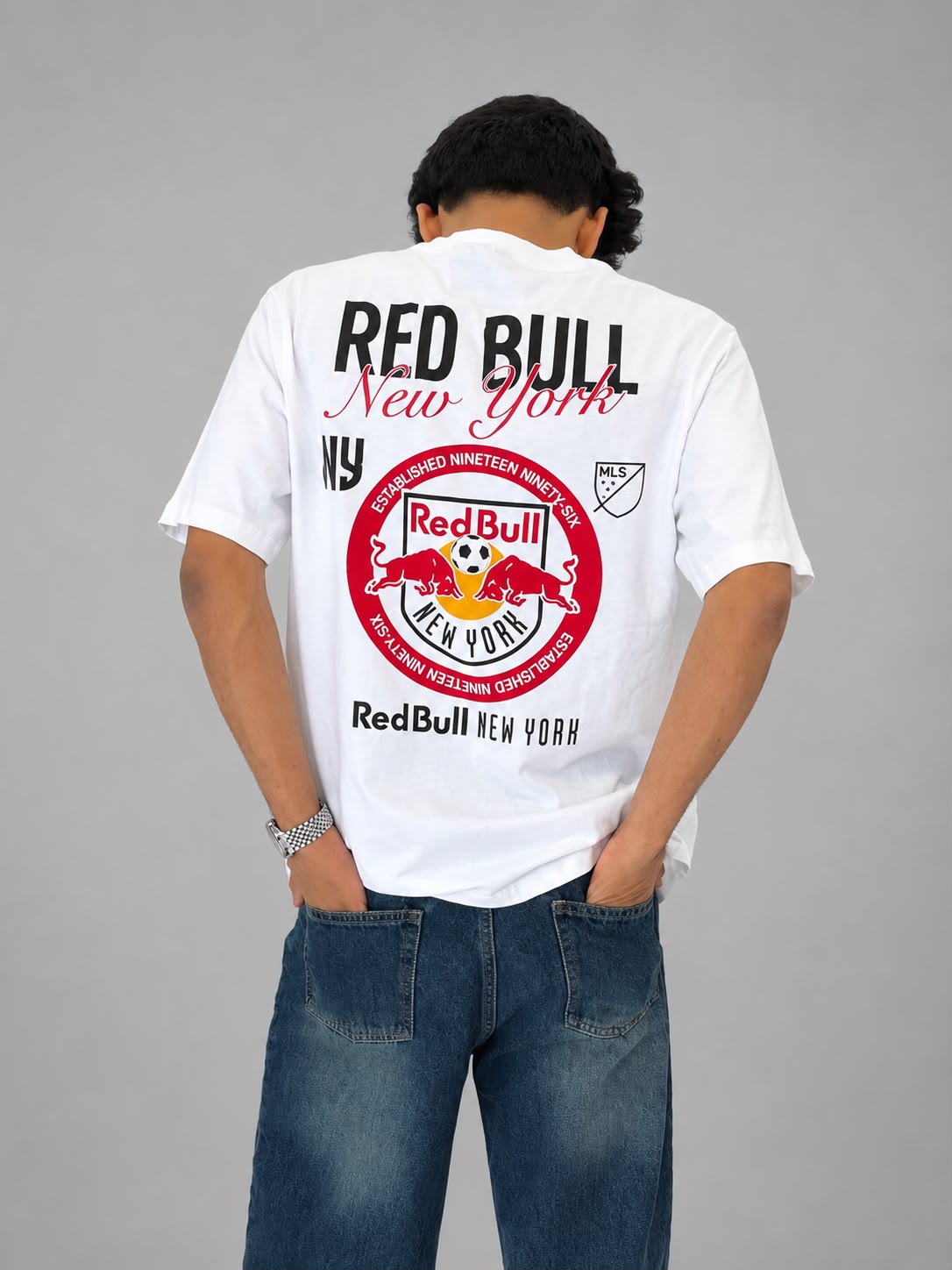 Men's White Red Bull New York Graphic T-Shirt Main image