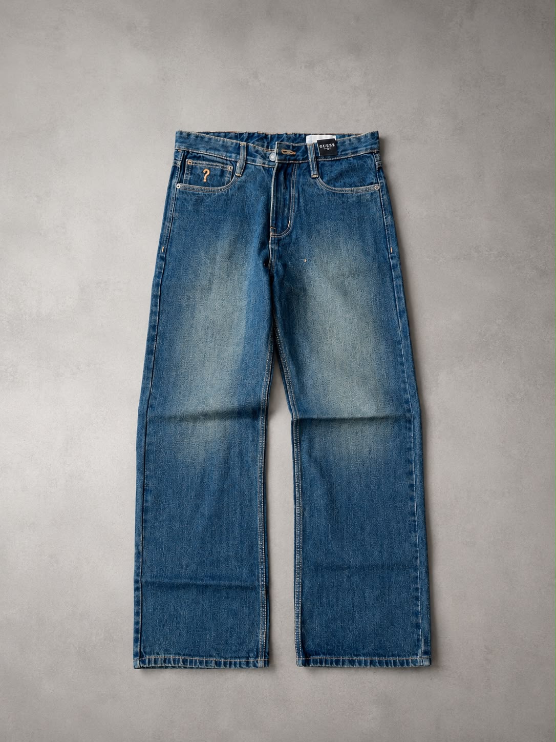 Men's Vintage Blue Wide Leg Baggy Jeans Secondary image