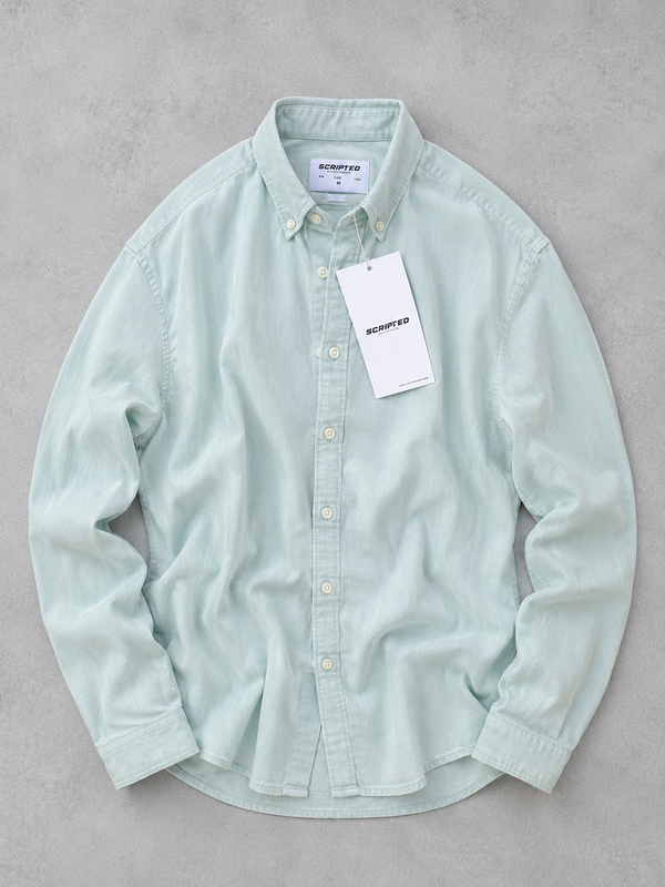 Scripted Premium Solid Oxford Shirt for Men