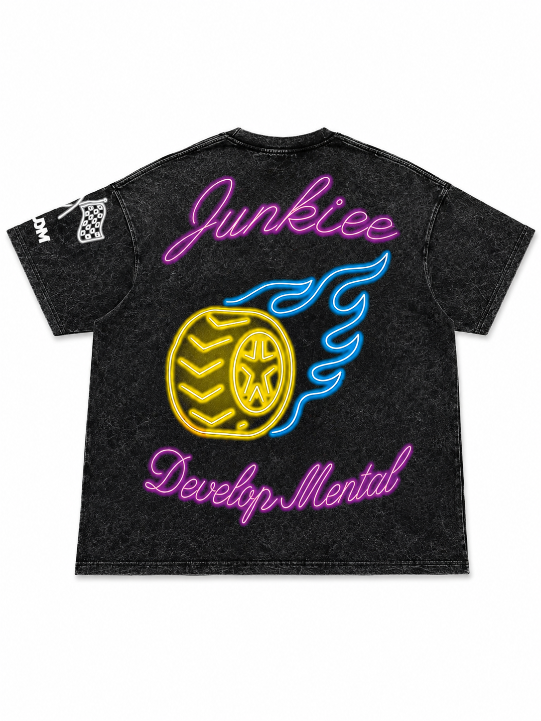 DVRNT Acid Wash Oversized Graphic T-Shirt