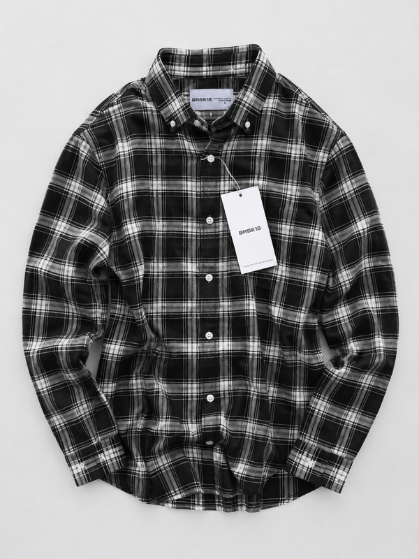BASE13 Premium Plaid Flannel Shirt for Men
