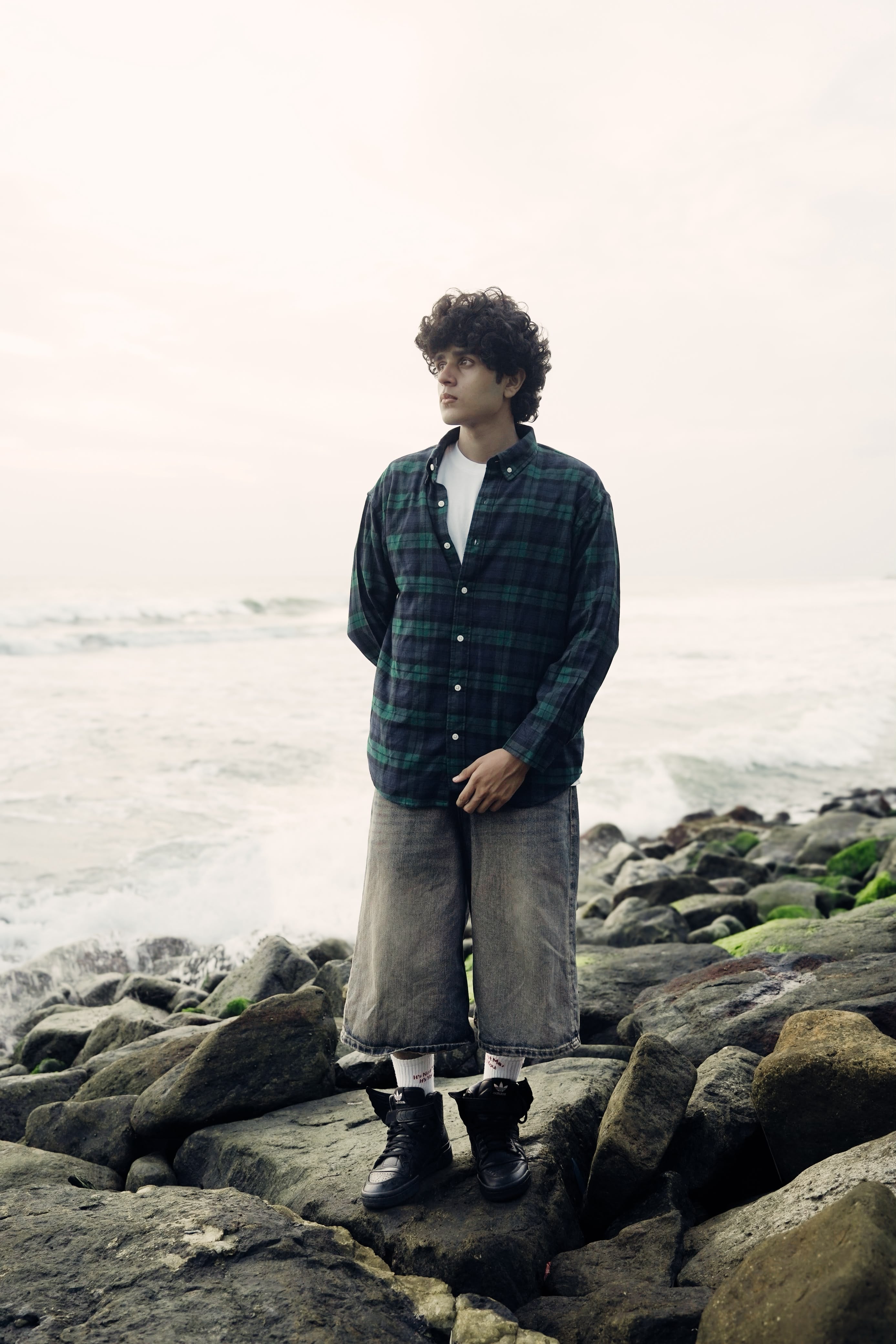 Men's Red Checkered Oversized Casual Shir Secondary image