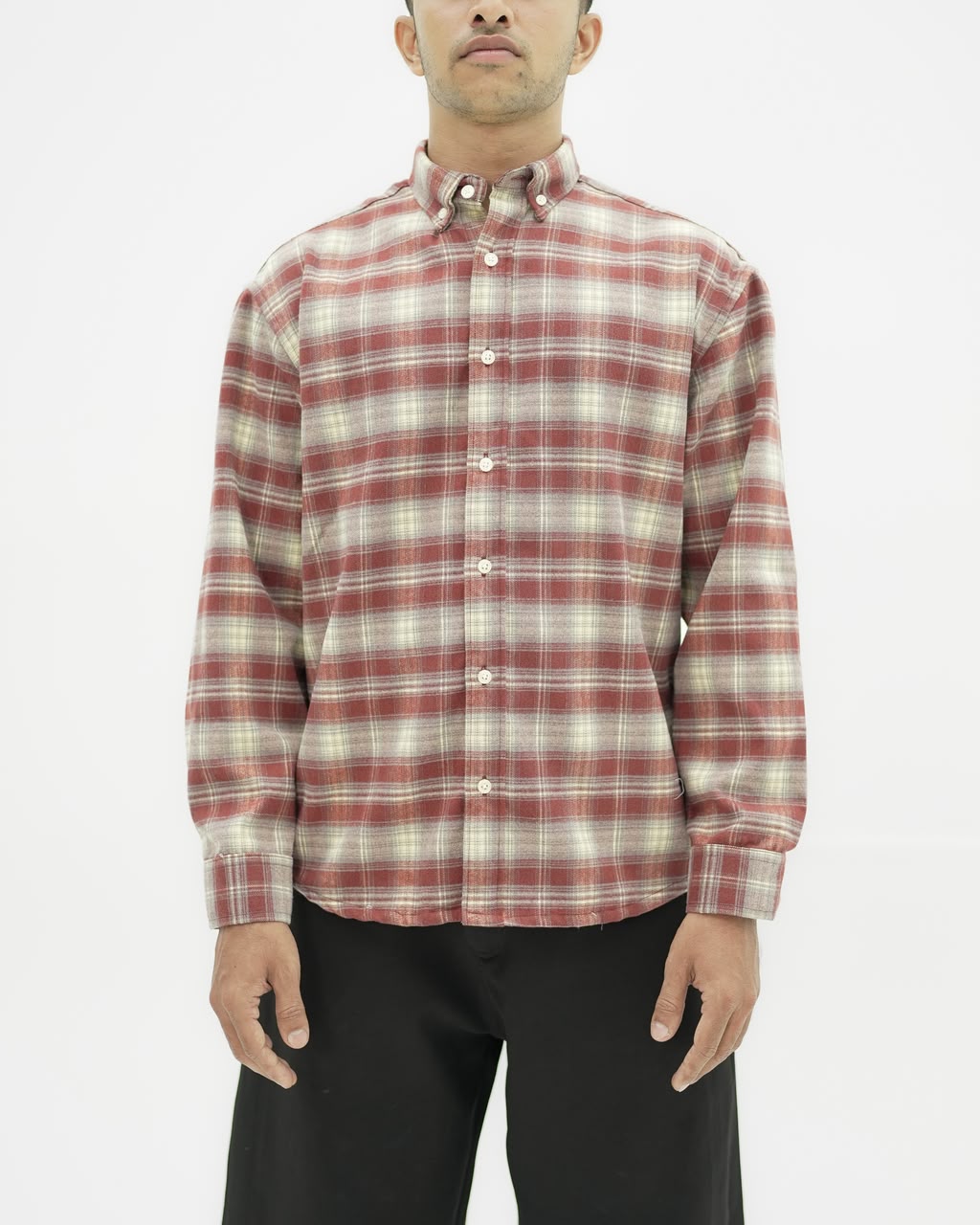 Men's checked cotton casual shirt with full sleeves