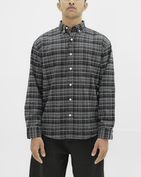 Men's checked cotton casual shirt with full sleeves