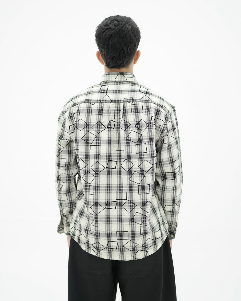 Men's checked cotton casual shirt with full sleeves