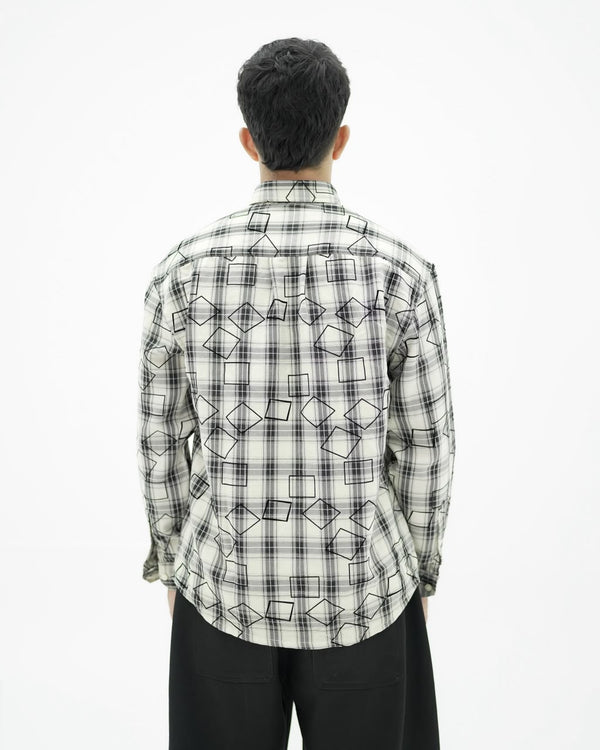 Men's checked cotton casual shirt with full sleeves