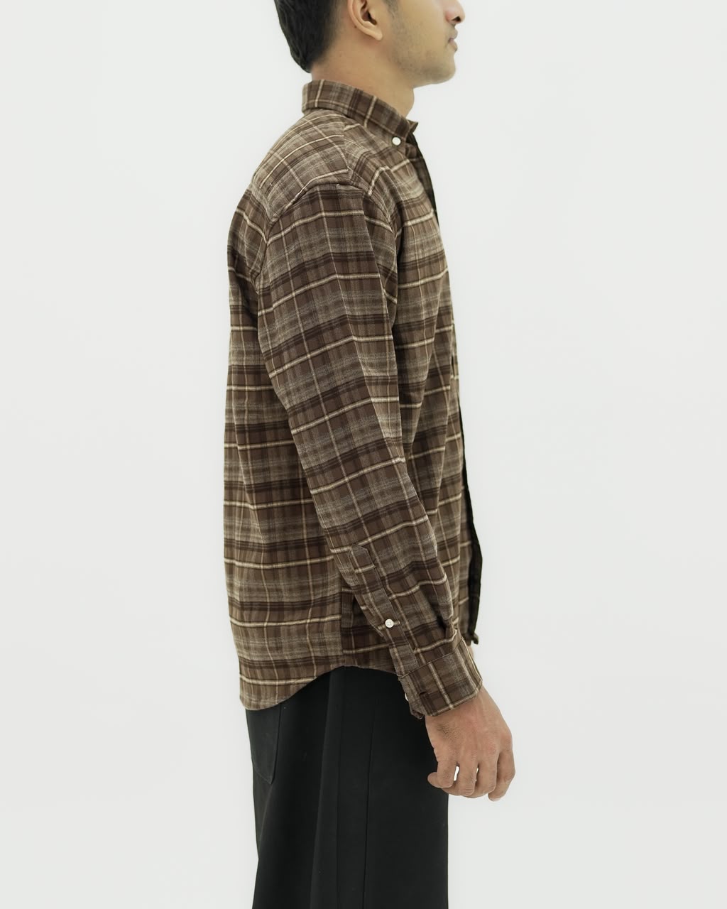 Men's checked cotton casual shirt with full sleeves