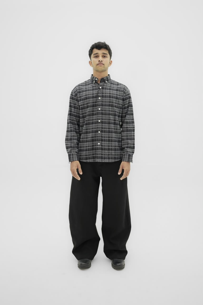 Men's checked cotton casual shirt with full sleeves