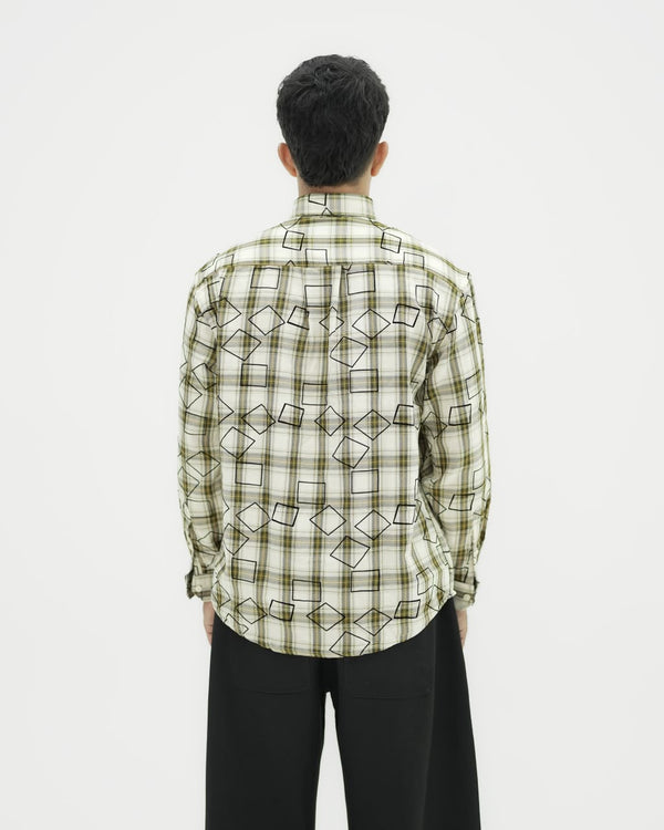 Men's checked cotton casual shirt with full sleeves