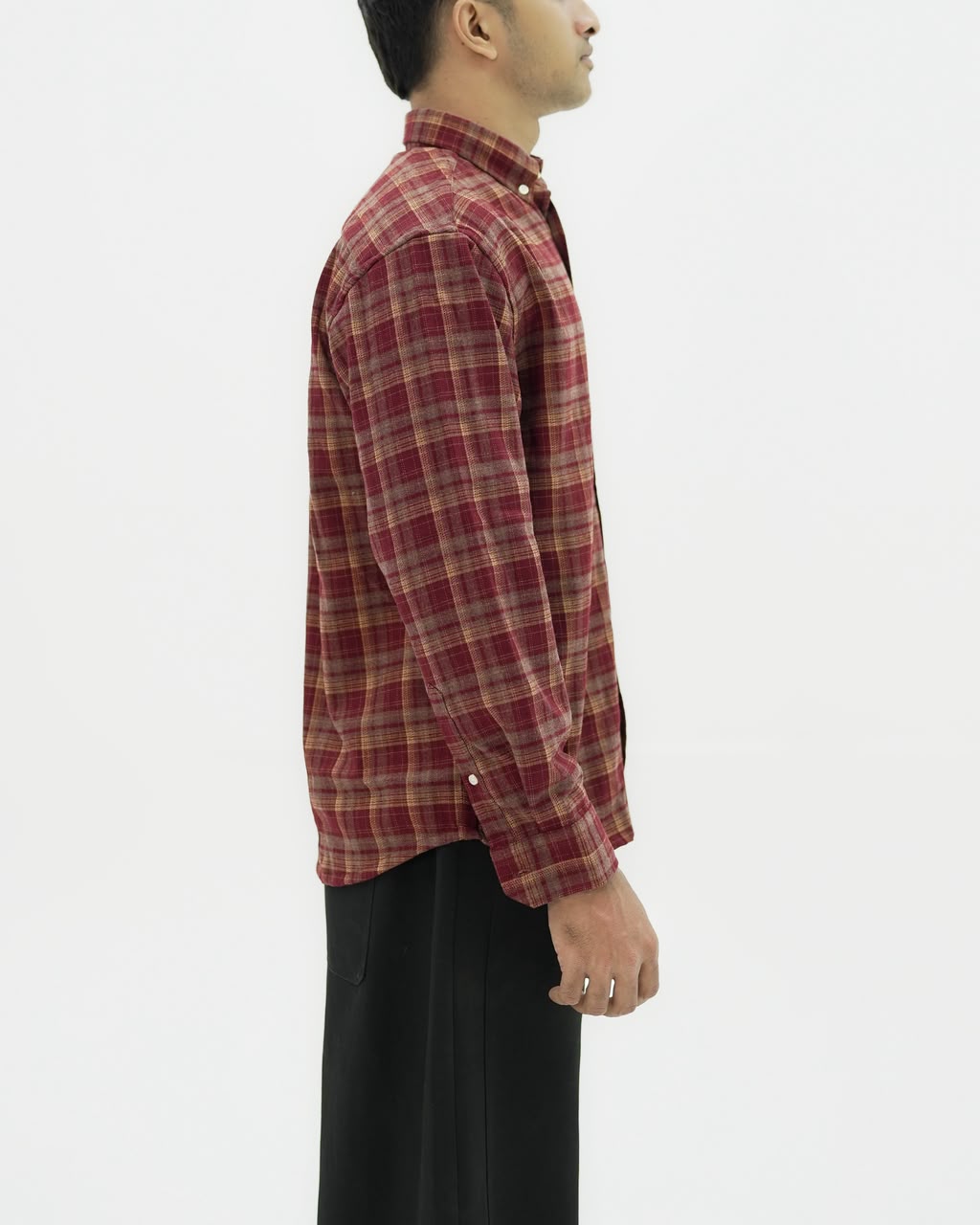 Men's checked cotton casual shirt with full sleeves