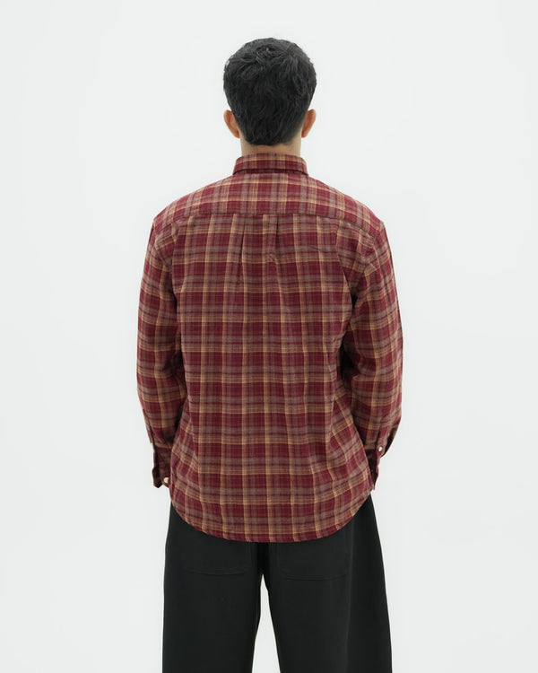 Men's checked cotton casual shirt with full sleeves