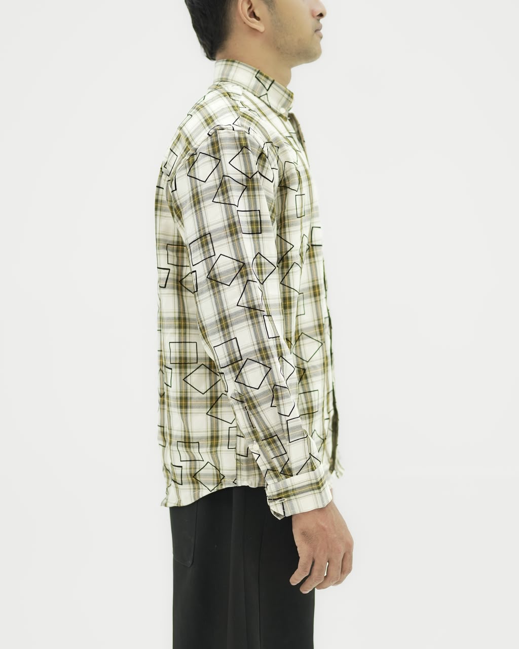 Men's checked cotton casual shirt with full sleeves