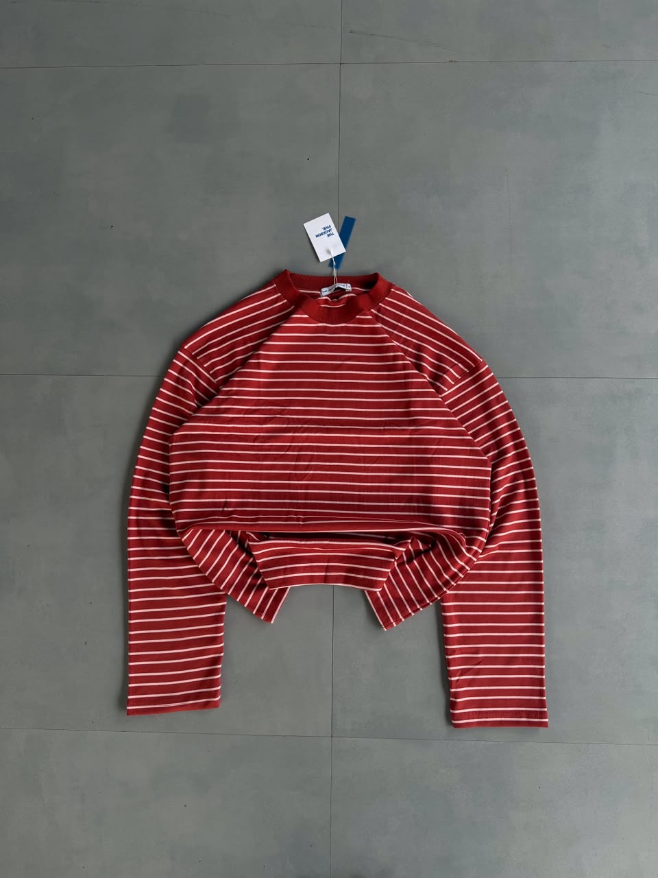 Striped Cropped Long Sleeve T-Shirt Main image