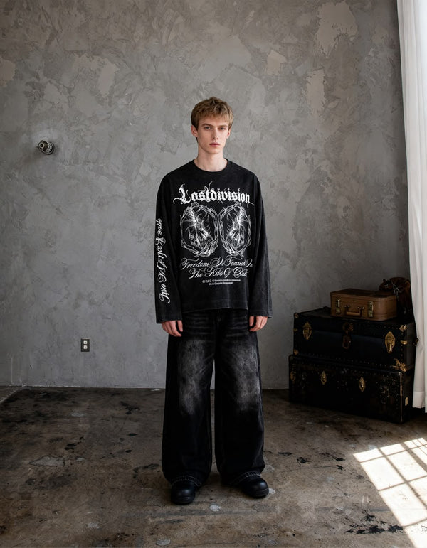 Oversized Graphic Long Sleeve Tee