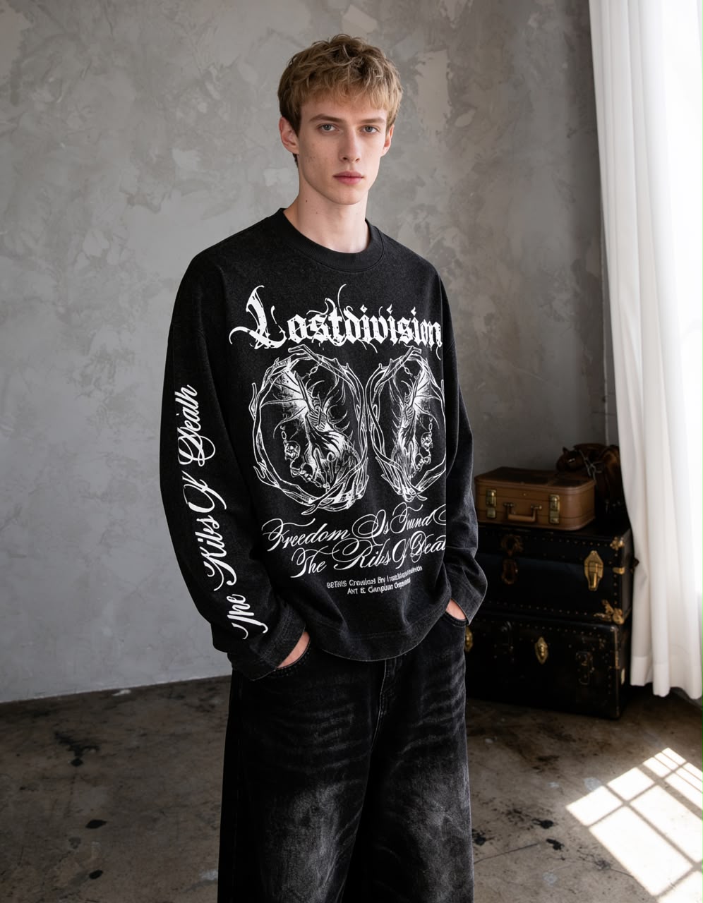 Oversized Graphic Long Sleeve Tee