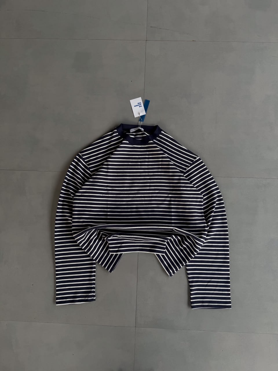 Striped Cropped Long Sleeve T-Shirt