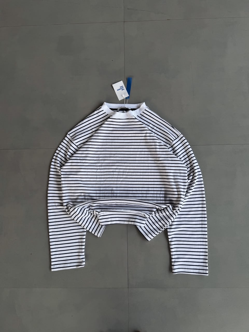 Striped Cropped Long Sleeve T-Shirt