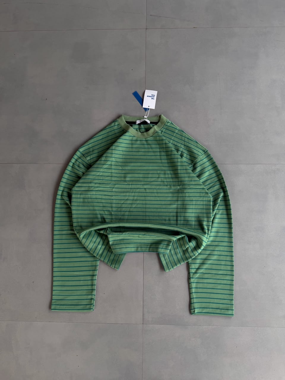 Striped Cropped Long Sleeve T-Shirt