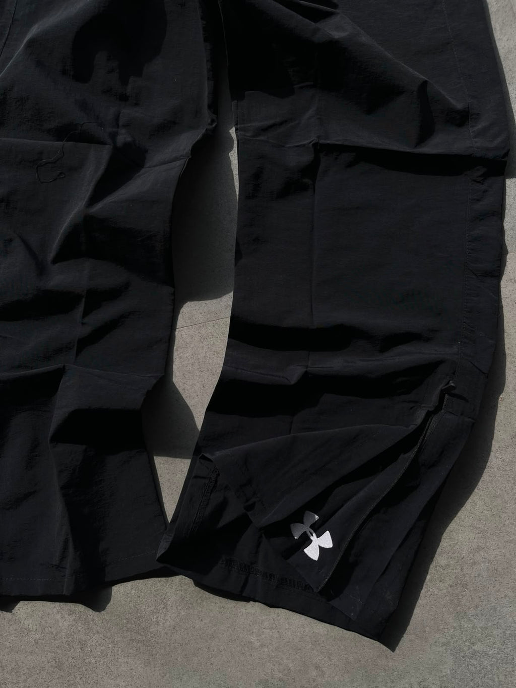 Men's Black Wide-Leg Track Pants