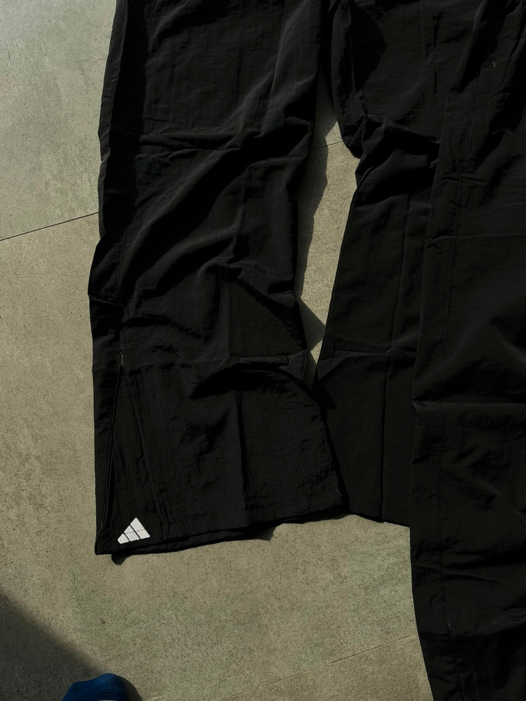 Men's Black Wide-Leg Track Pants