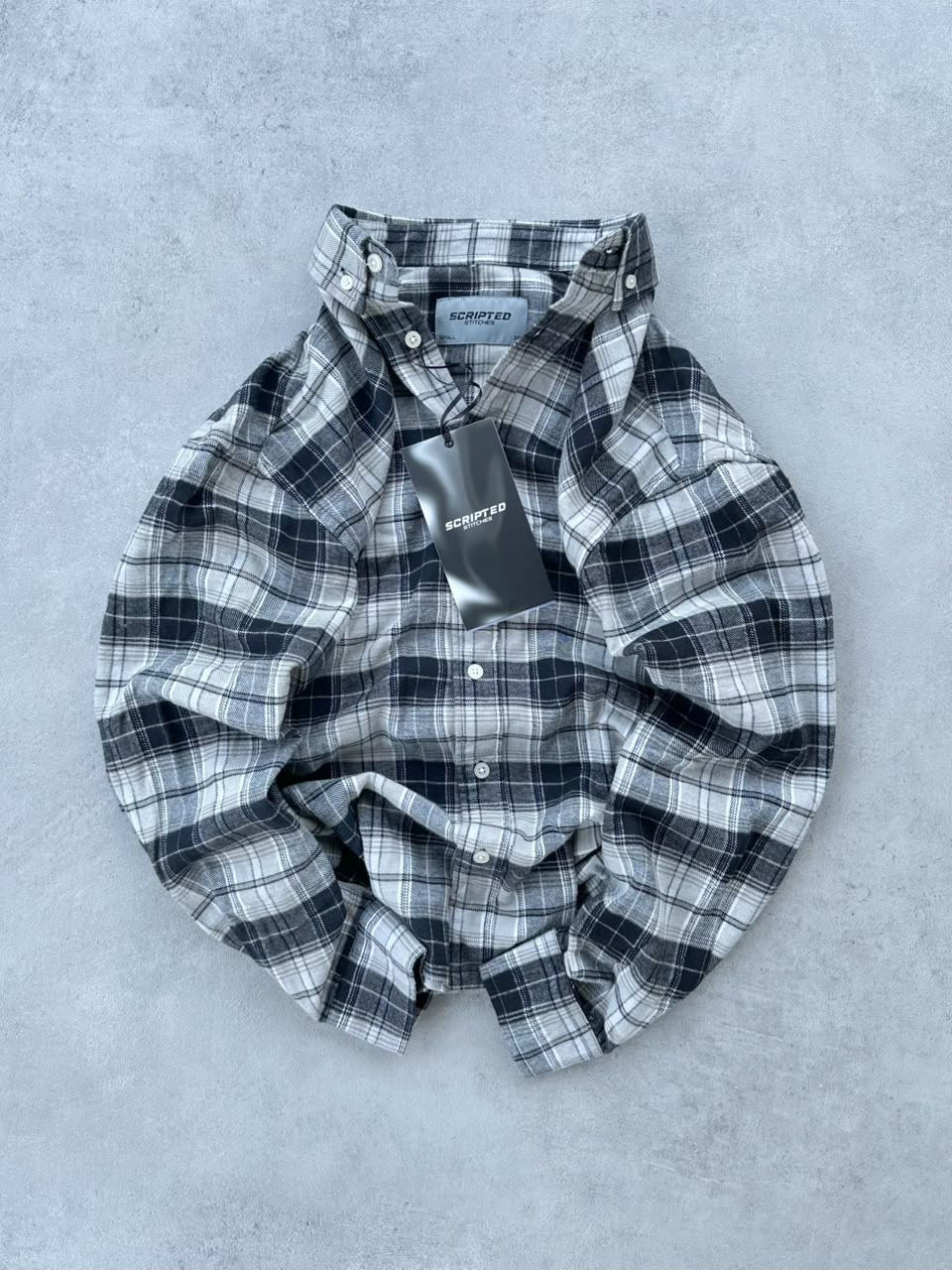 Scripted Stitches Premium Plaid Flannel Shirt for Men