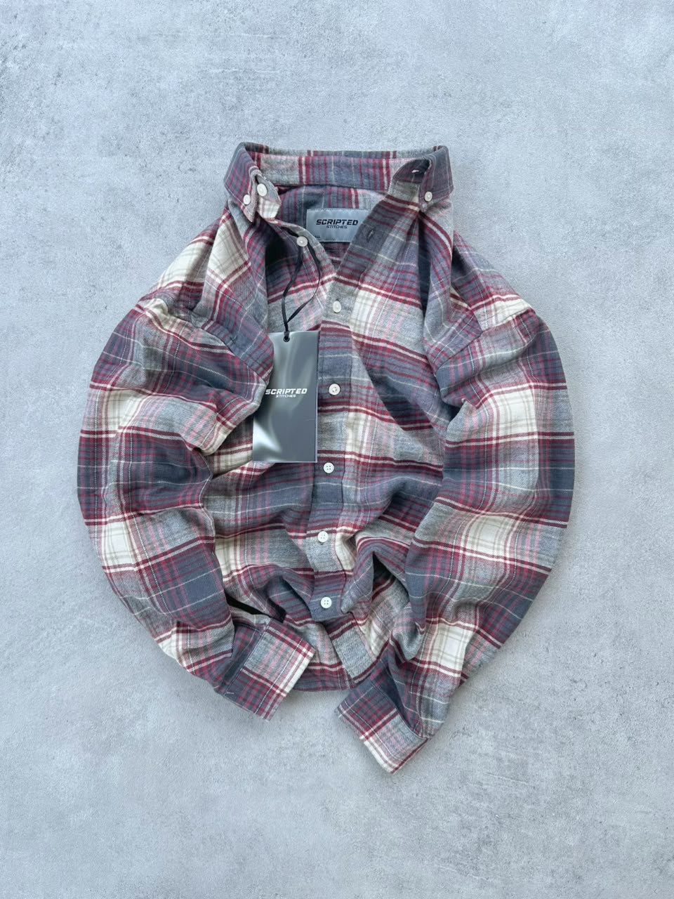 Scripted Stitches Premium Plaid Flannel Shirt for Men