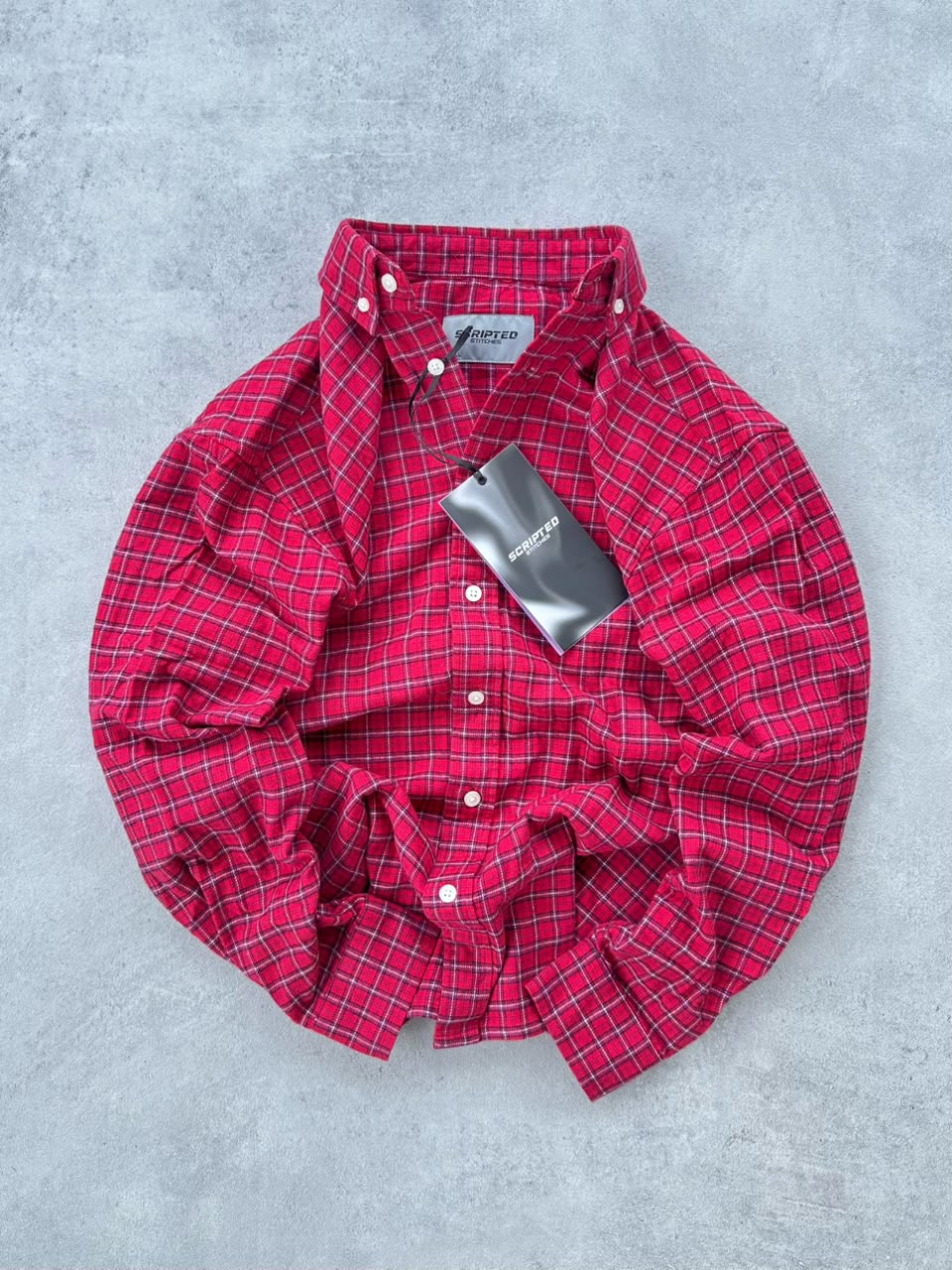 Scripted Stitches Premium Plaid Flannel Shirt for Men Secondary image