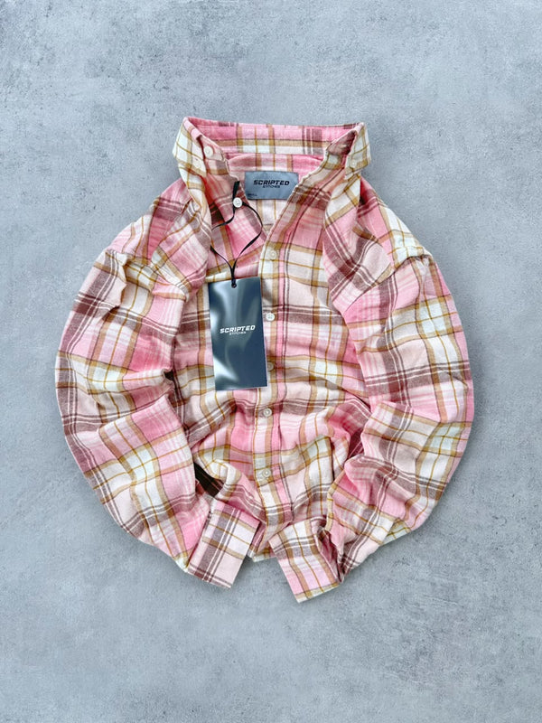 Scripted Stitches Premium Plaid Flannel Shirt for Men