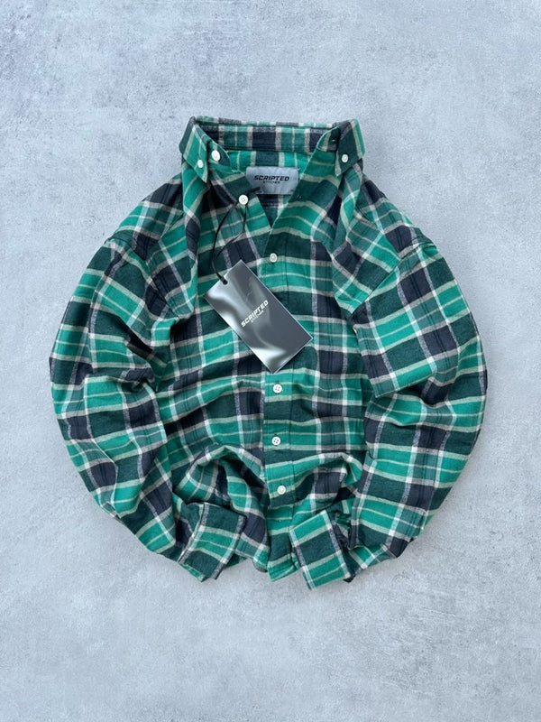 Scripted Stitches Premium Plaid Flannel Shirt for Men