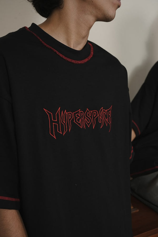 Hyperspace Embroidered Oversized T-Shirt