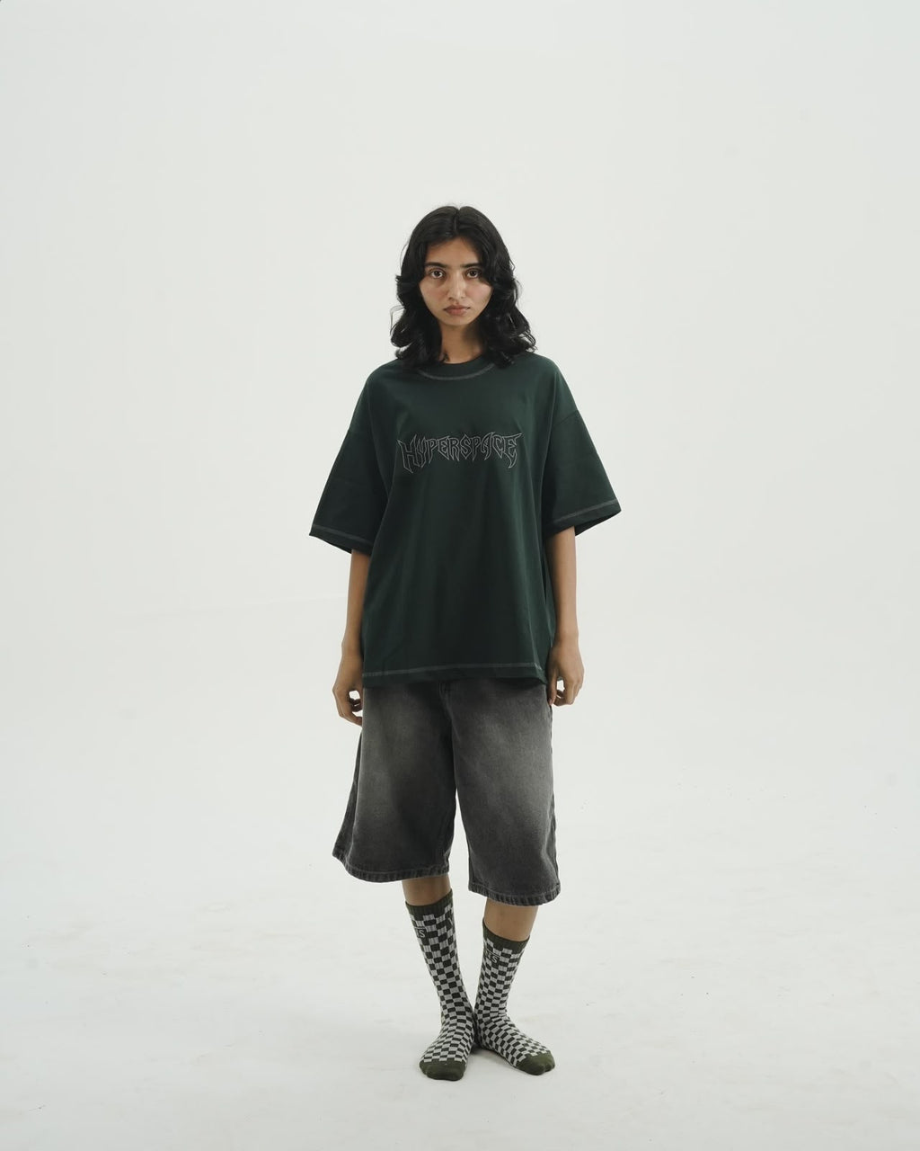 Hyperspace Embroidered Oversized T-Shirt