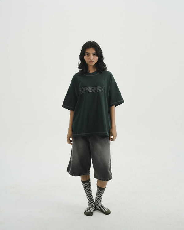 Hyperspace Embroidered Oversized T-Shirt