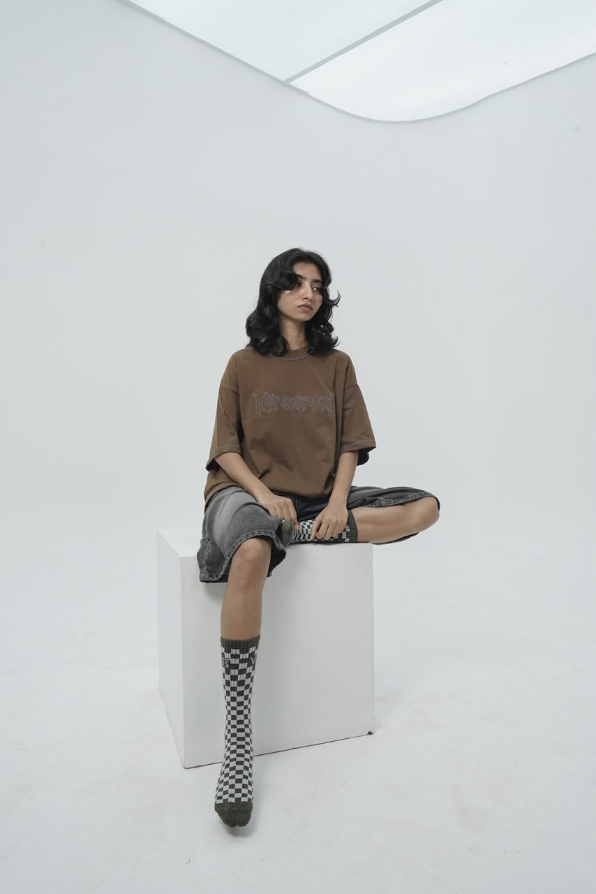 Hyperspace Embroidered Oversized T-Shirt