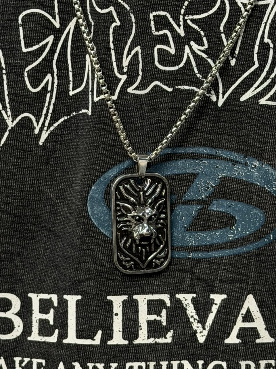 Vintage Lion Head Pendant Necklace