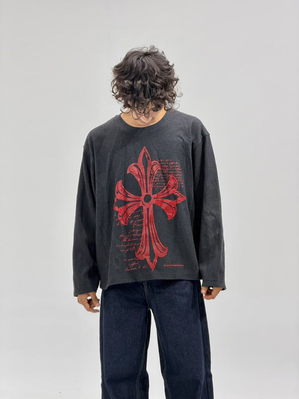 Oversized waffle Full Sleeve T-EES