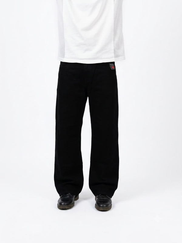 Men's vintage wash baggy denim jeans with a loose fit.