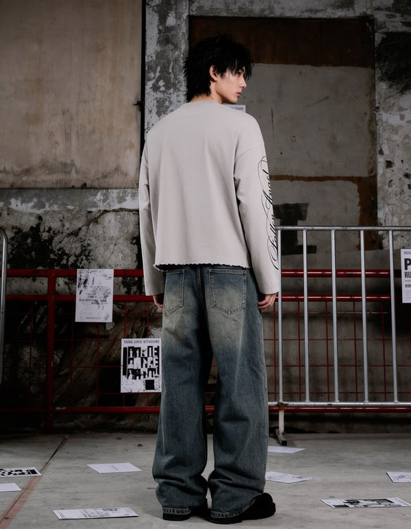 Silent Theory Oversized Graphic Long Sleeve T-Shirt