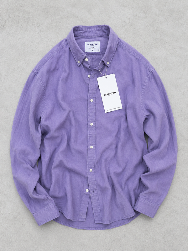 Scripted Premium Solid Oxford Shirt for Men