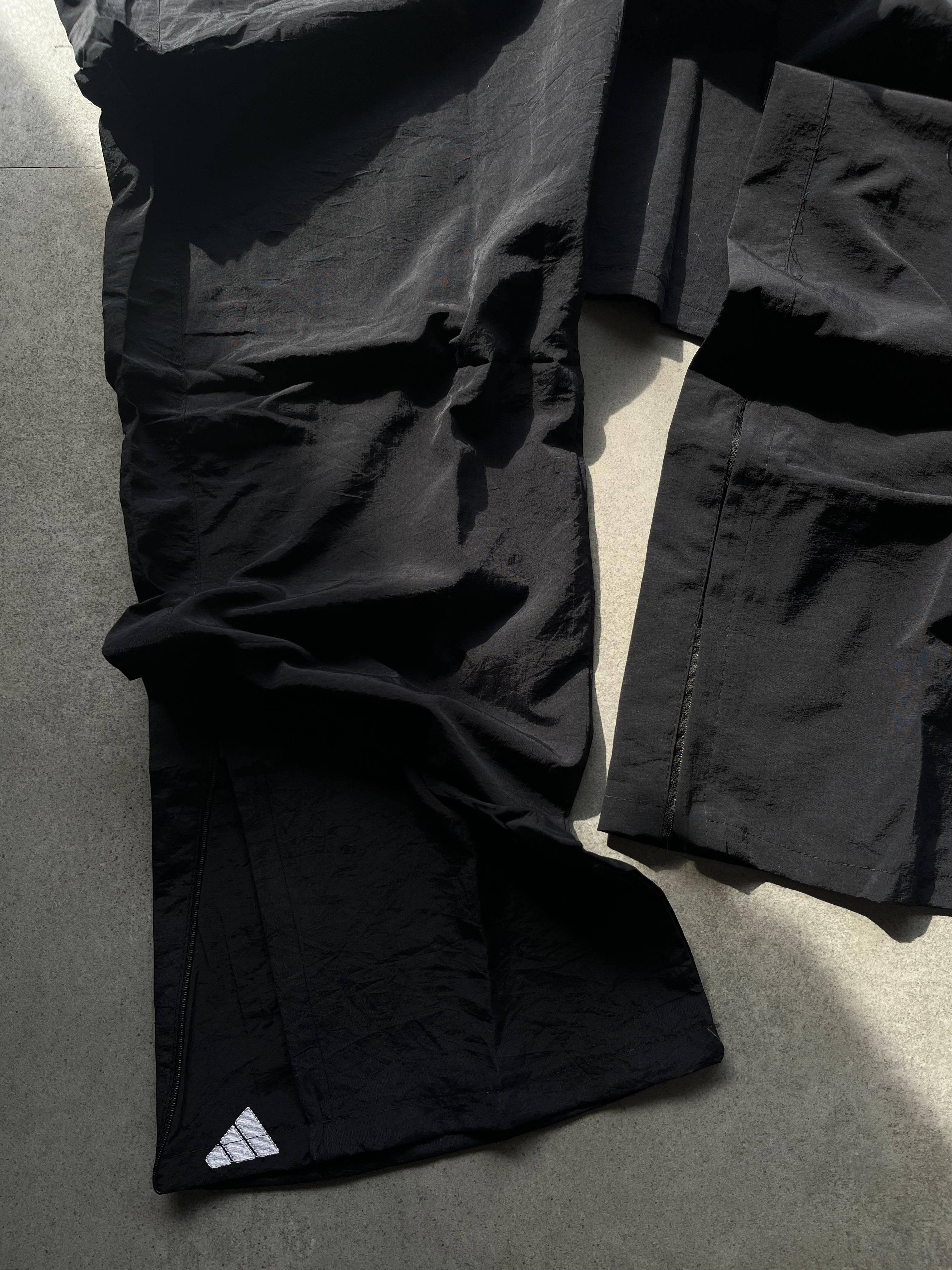 Men's Black Wide-Leg Track Pants