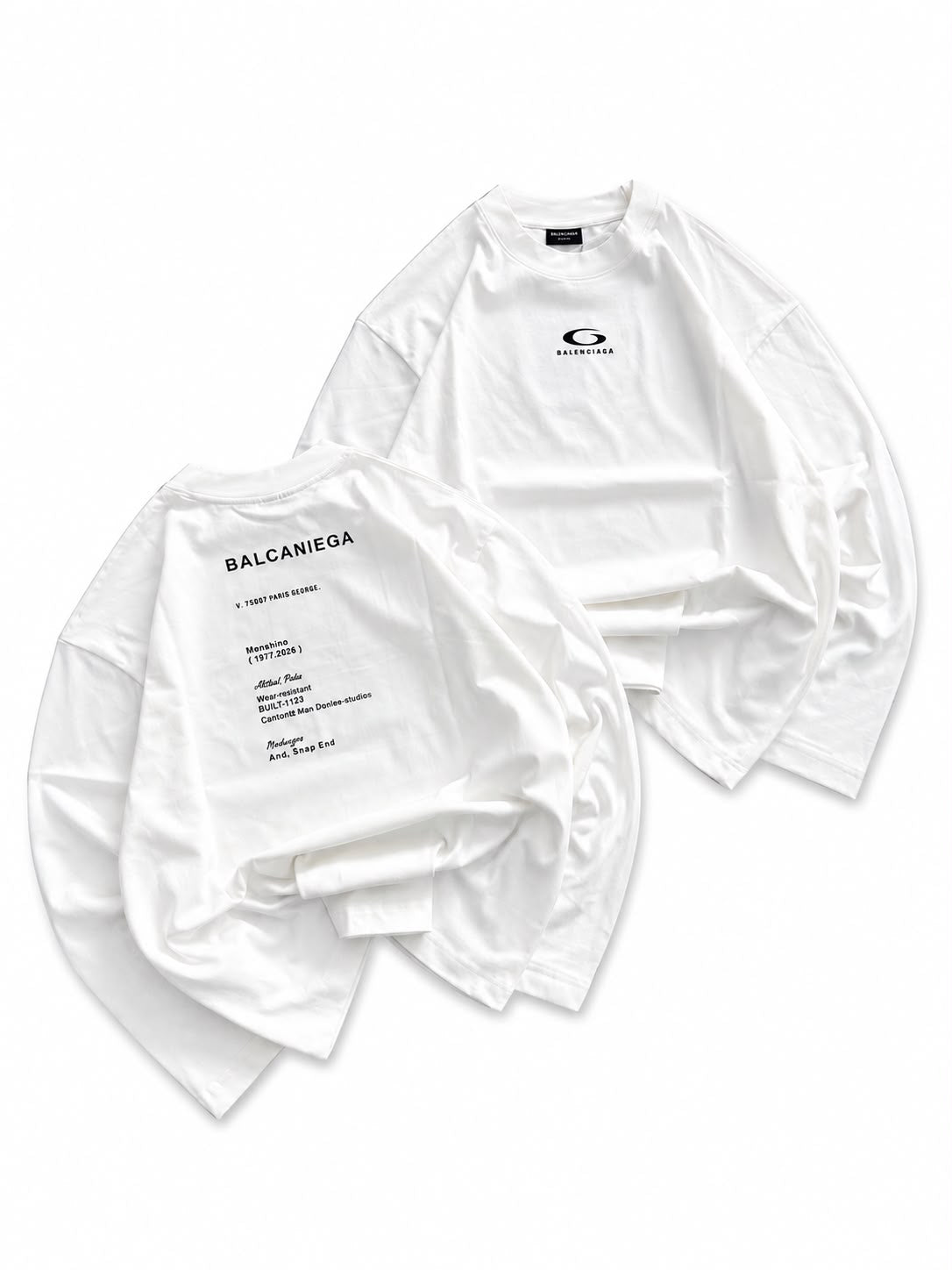 white oversized full sleeve T-shirt