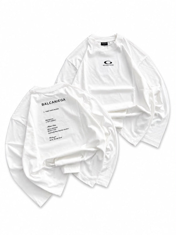 white oversized full sleeve T-shirt