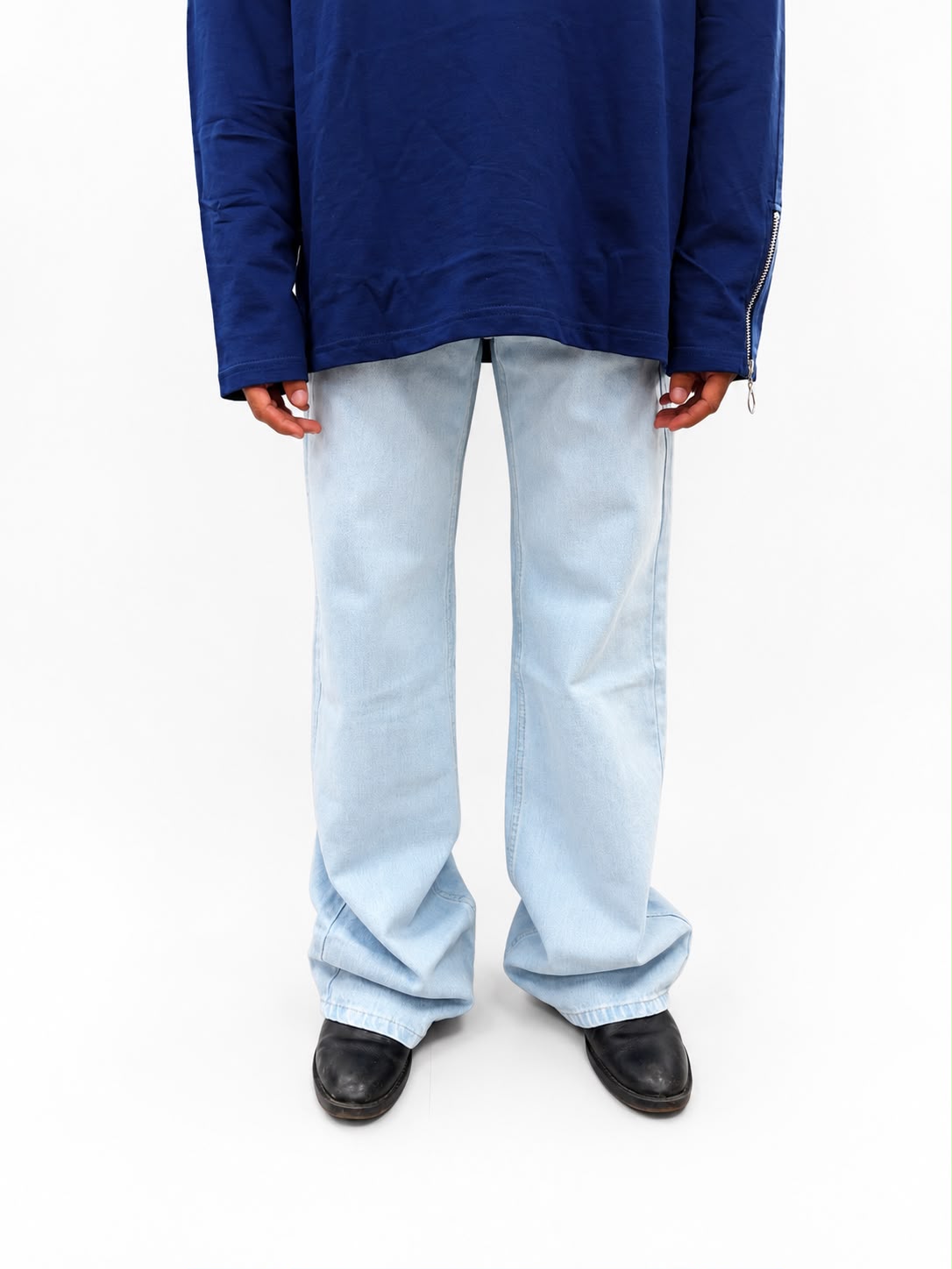 Men's  baggy wide-leg denim jeans